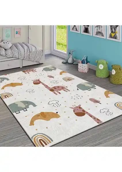Homefesto Dekoratif Çocuk Halısı Güvenli ve Kolay Bakımlı Tasarım Özellikleri