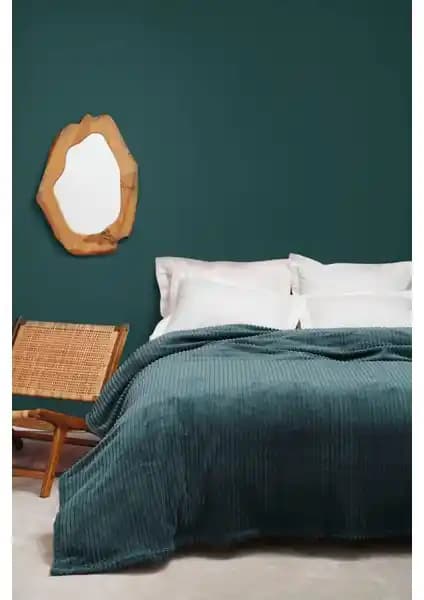 Karaca Home Joena Petrol Çift Kişilik Battaniye: Modern ve Sıcak Tasarım, Kolay Bakım Özellikleri