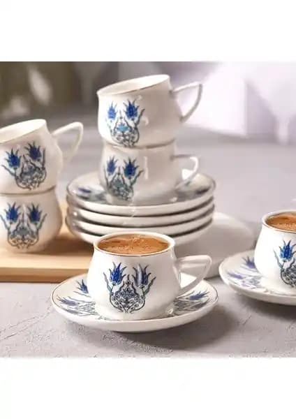 Karaca İznik Yeni Form 6 Kişilik Kahve Fincanı Takımı: Estetik ve Kullanışlı Tasarım