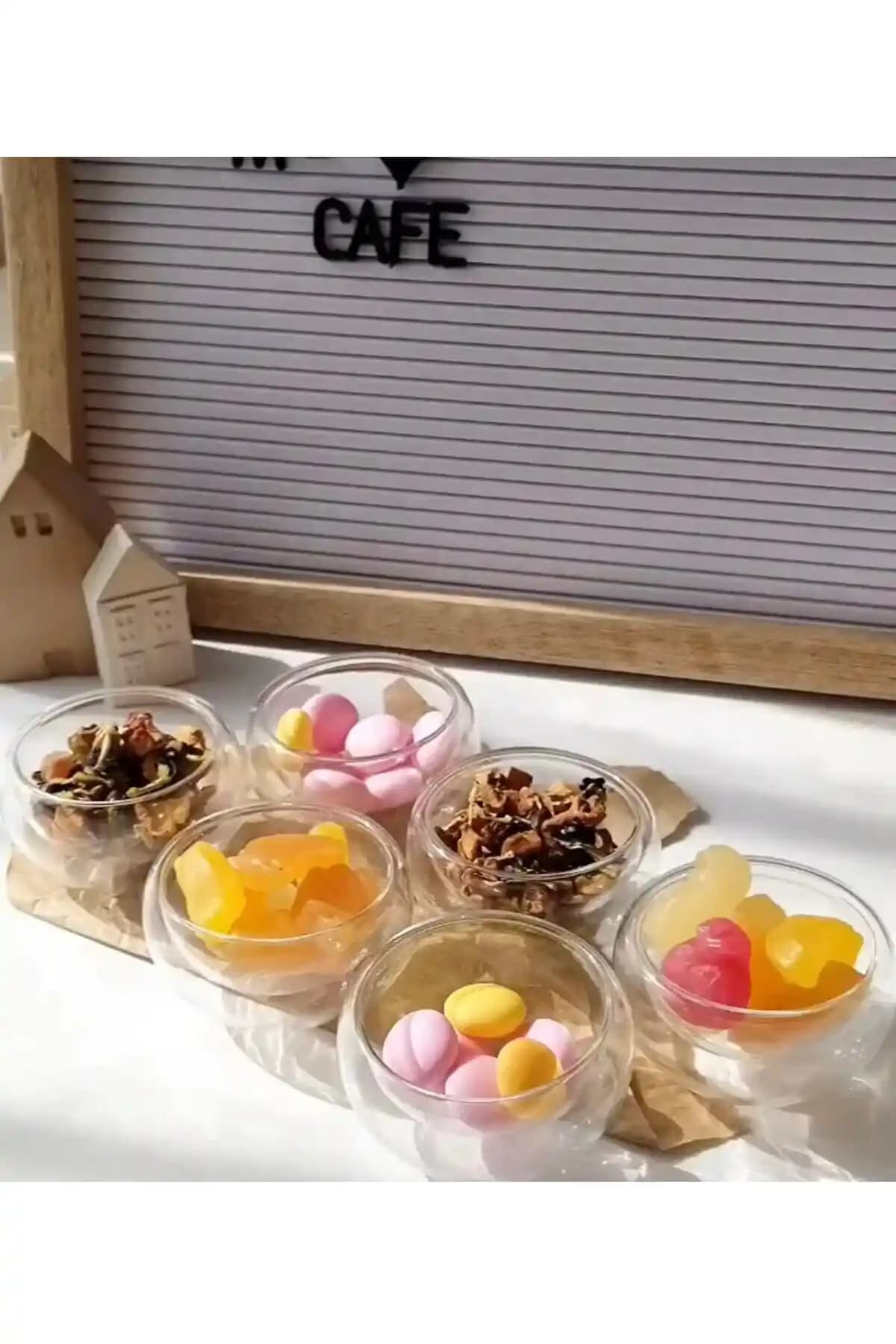 Küçük ve Şık EW 6'lı Çift Cidarlı Mini Sosluk Seti ile Estetik Sunumlar Yapın