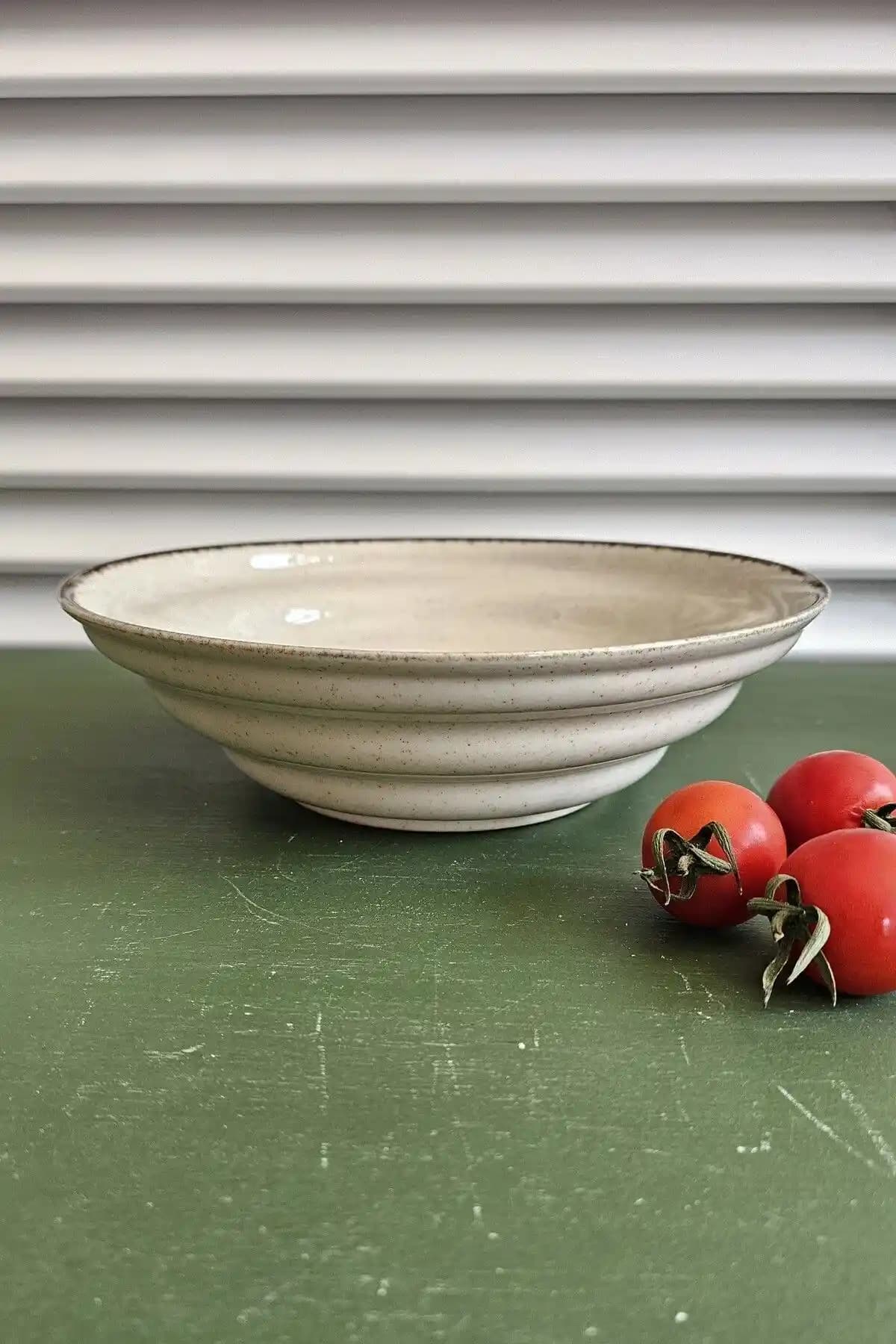 Kütahya Porselen Modern 23 Cm Salata Tabağı Tarçın Şık ve Dayanıklı Tasarım