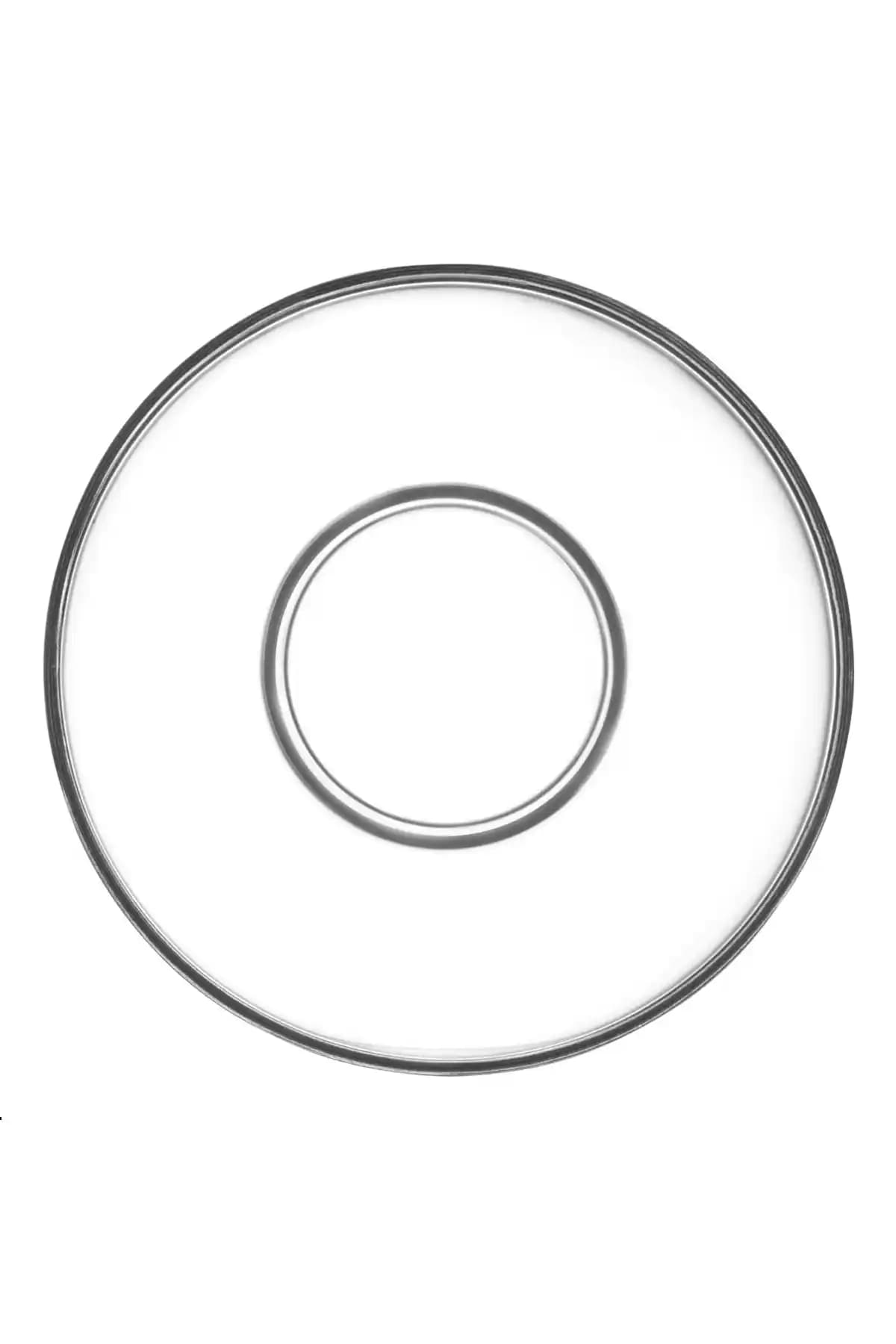 LAV Demet Cam Çay Tabağı 6 Kişilik Şık ve Modern Sofra Aksesuarı