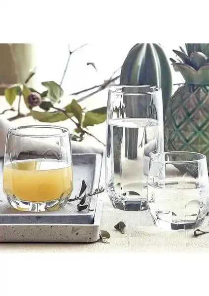 Lav Diamond 18 Parça Cam Meşrubat Bardak Seti Şık ve Dayanıklı Tasarımıyla Ev ve Restoranlar İçin