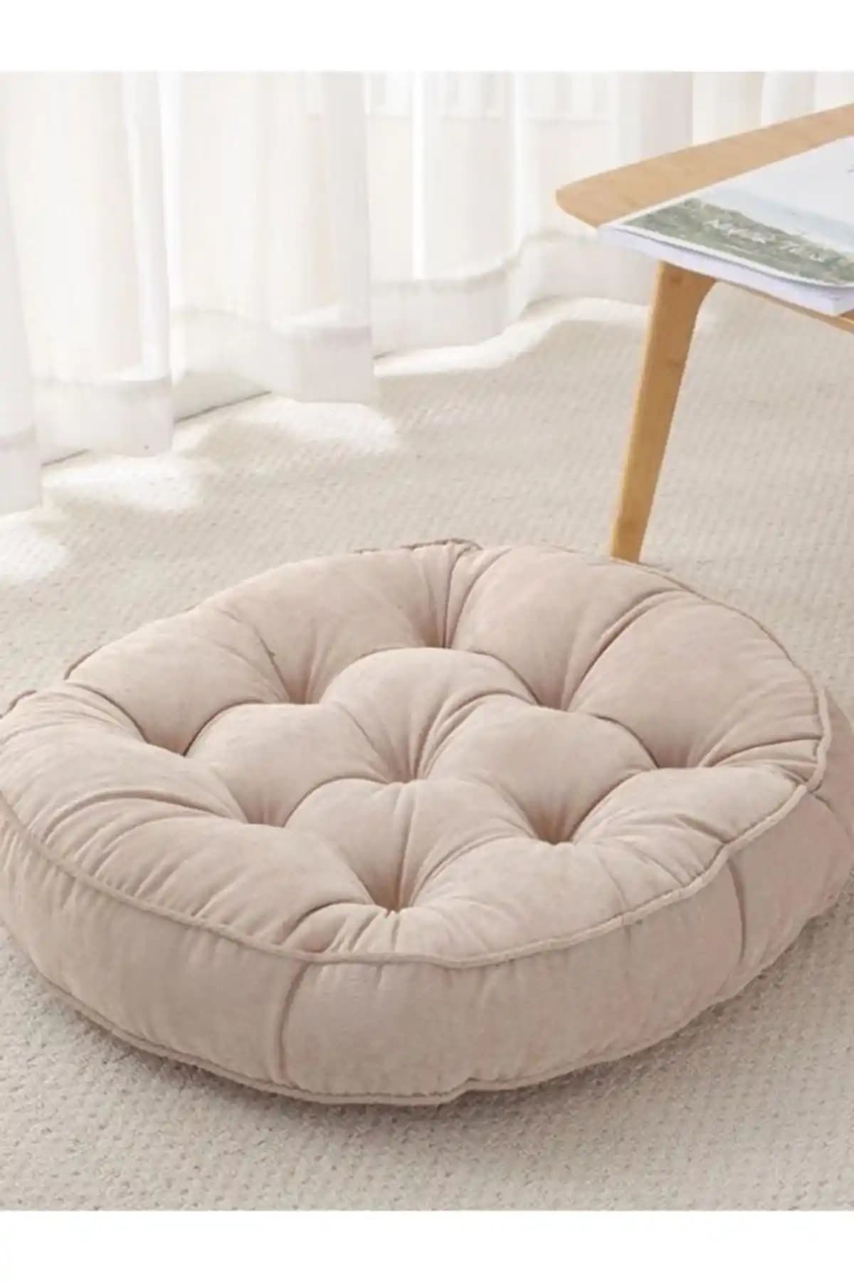 Lemeda Yuvarlak Yer Minderi: Modern ve Konforlu Oturma Çözümü Ev ve Ofisler İçin