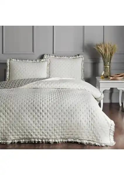 Linens Scarlett Çift Kişilik Yatak Örtüsü Seti Taş Rengi Modern ve Dayanıklı Tasarım