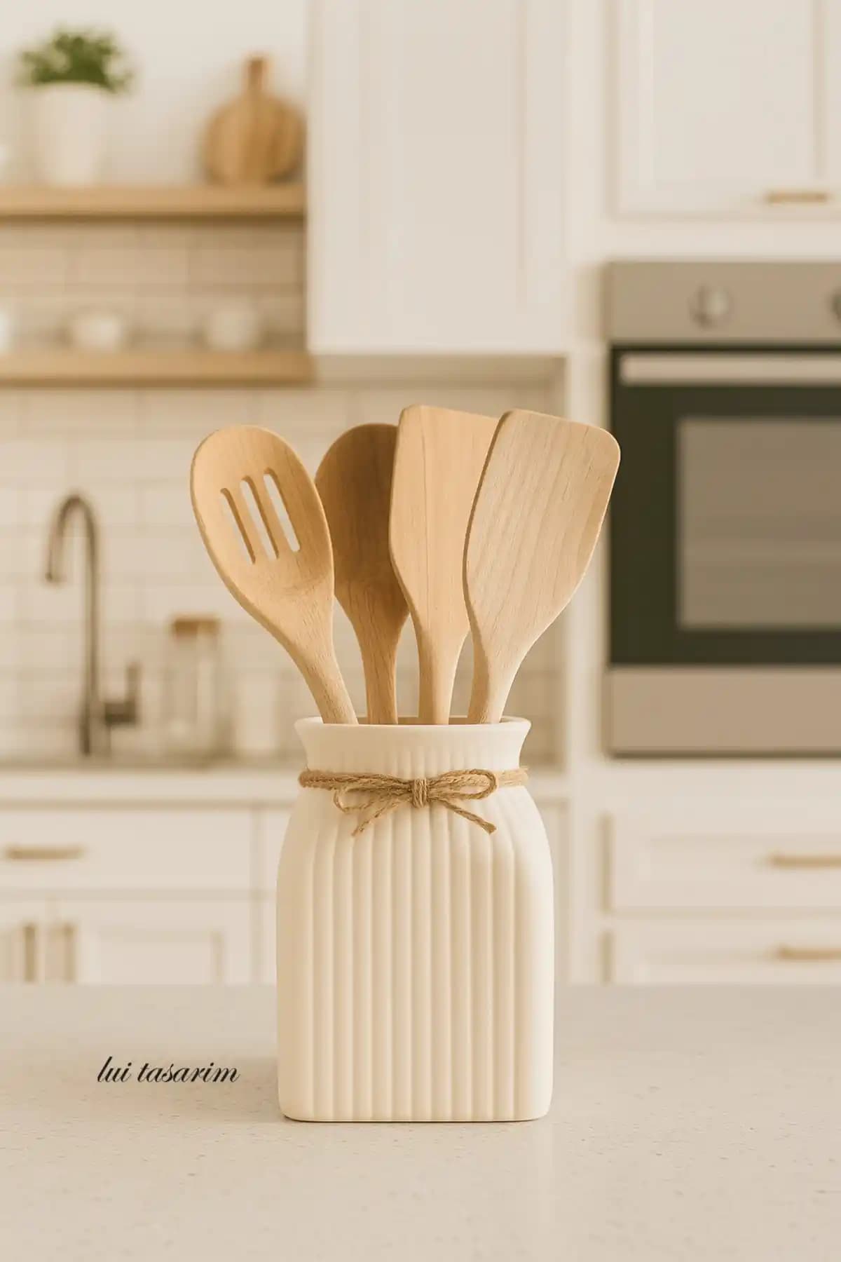 Lui Tasarım Seramik Kaşıklık: Modern ve Şık Mutfak Dekorasyonu İçin Dayanıklı Ürün