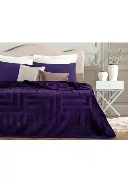 Madame Coco Clementine Vizon Emboss Çift Kişilik Battaniye Şık ve Dayanıklı Kışlık Ev Tekstili