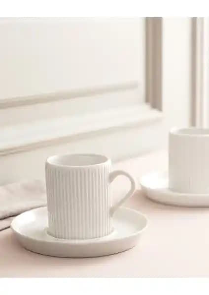 Madame Coco Ligne 6'lı Kahve Fincan Seti: Şık ve Dayanıklı Porselen Kahve Takımı