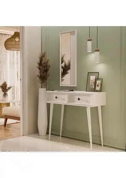 Mezza Luna MDF Profil Çerçeveli Aynalı Dresuar Modern ve Şık Tasarım