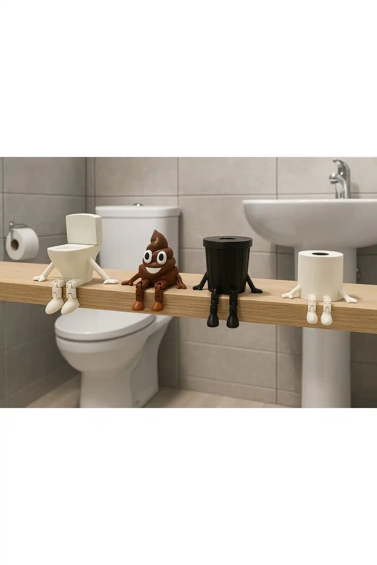 Modern ve Dayanıklı 3D Desing Market 4’lü Banyo Seti ile Banyonuzu Yenileyin