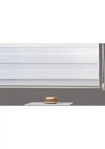 NetworkAvm Pliseli Beyaz Stor Zebra Perde Düz Eteksiz Estetik ve Fonksiyonellik Sunar