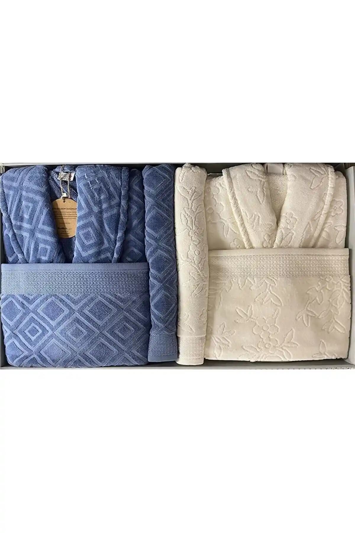 Özdilek Pastoral Aile Bornoz Takımı: Yüksek Kalite ve Şık Tasarım ile Konforun Keyfini Çıkarın