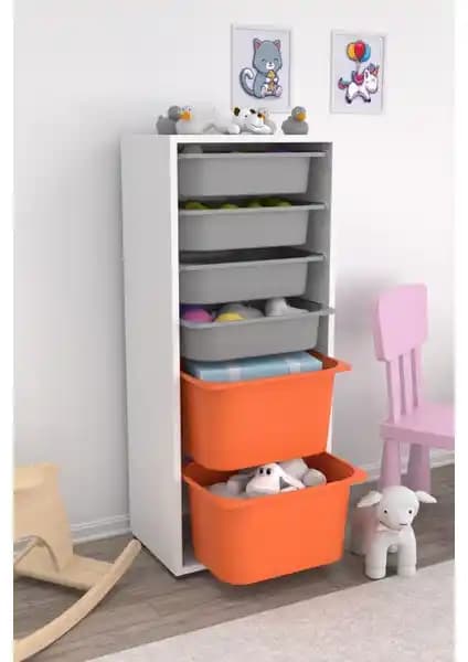 Pratico Çok Amaçlı Oyuncak Dolabı: Dayanıklı ve Estetik Çocuk Odası Depolama Çözümü