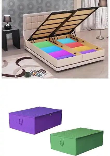 Serstil 2 Adet Baza ve Çekyat Tipi Hurçlar ile Evinizde Düzen ve Estetik Sağlayın