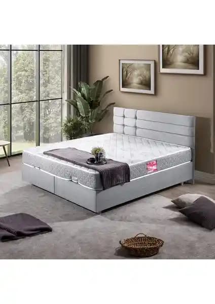 Setay Viyana İkili Baza Başlık Açık Gri Modern ve Dayanıklı Yatak Odası Dekorasyonu