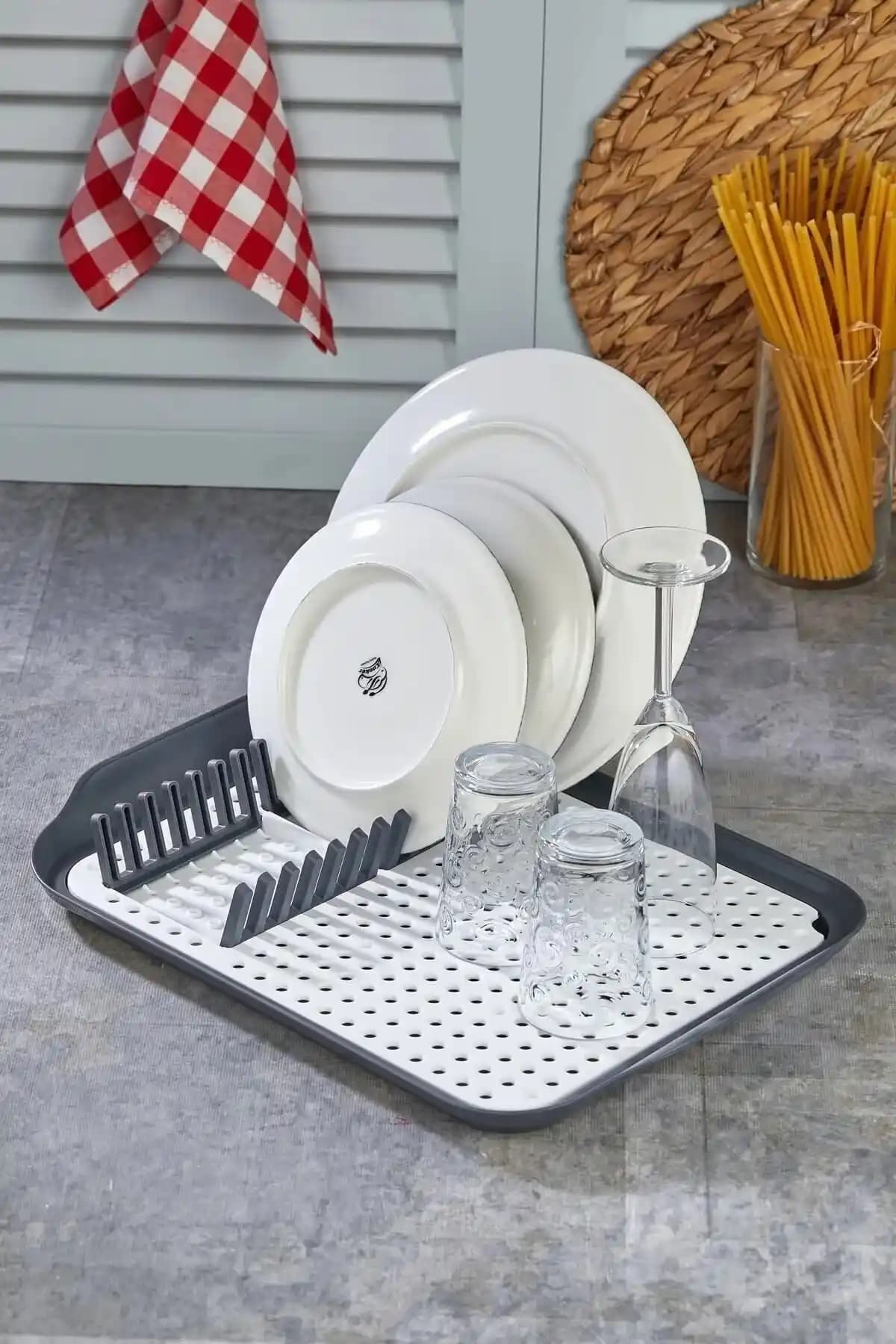 Stile Cucina Avantajlı Tezgah Üstü Kurutmalık ve Kesim Panosu - Pratik ve Dayanıklı Mutfak Çözümü