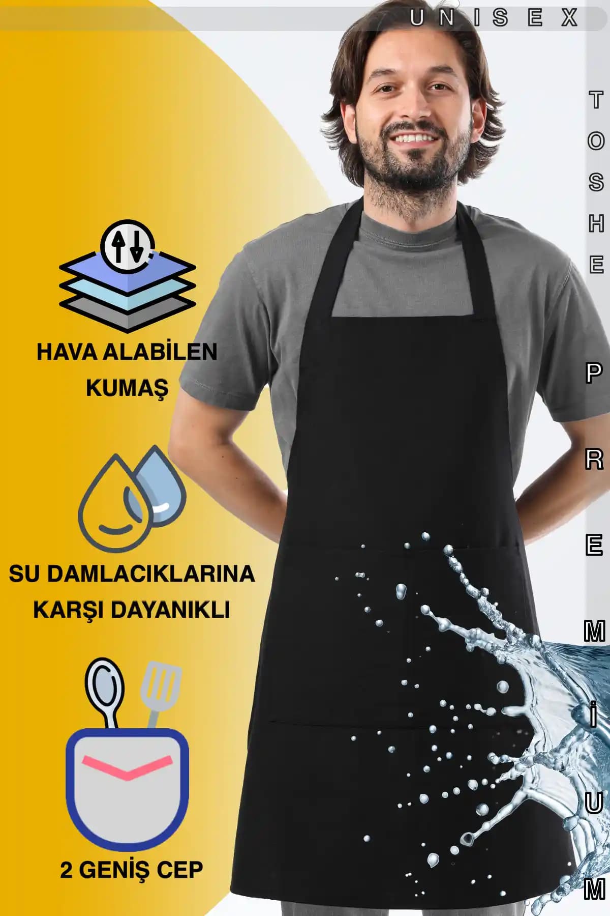 TOSHE Mutfak Önlüğü Şıklık ve İşlevselliği Bir Arada Sunar