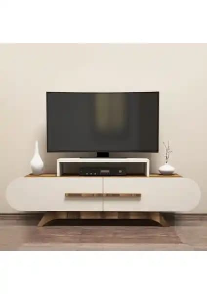 Variant Concept Rose TV Ünitesi Ceviz Ekru Modern ve Doğal Tasarım Özellikleri