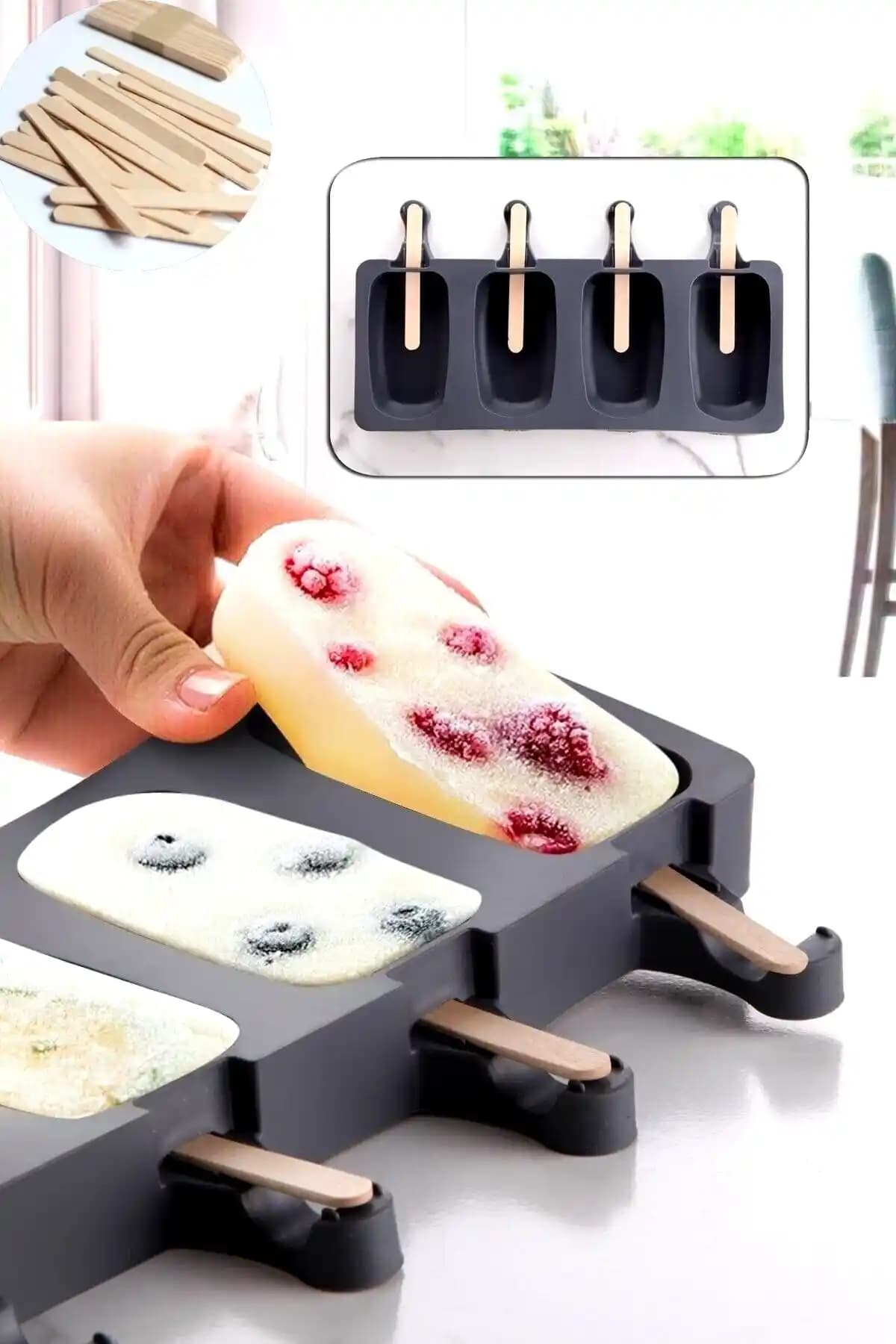 VİGENTİNO Magnum Dondurma Kalıbı Sağlıklı ve Eğlenceli Dondurma Deneyimi İçin Uygun