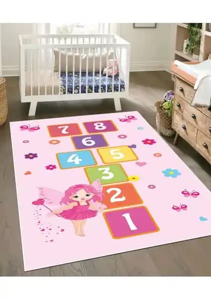 Vivica Dijital Baskı Çocuk Odası Halısı Kaymaz Taban ve Yıkanabilir Özellikleriyle Güvenli Kullanım
