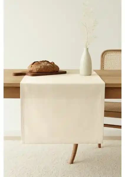 Wellstil Doku Organik Ham Keten Runner 40x150 cm ile Şık ve Doğal Dekorasyon Çözümü