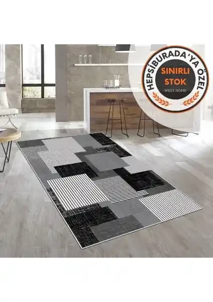 West Home Dijital Baskılı ve Yıkanabilir Modern Salon Halısı Özellikleri ve Kullanım Avantajları