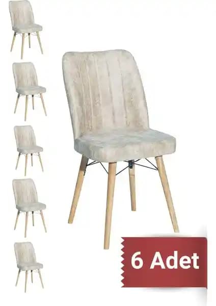 Yafes Kare Gold 6'lı Mutfak Sandalyesi Modern ve Dayanıklı Oturma Çözümü