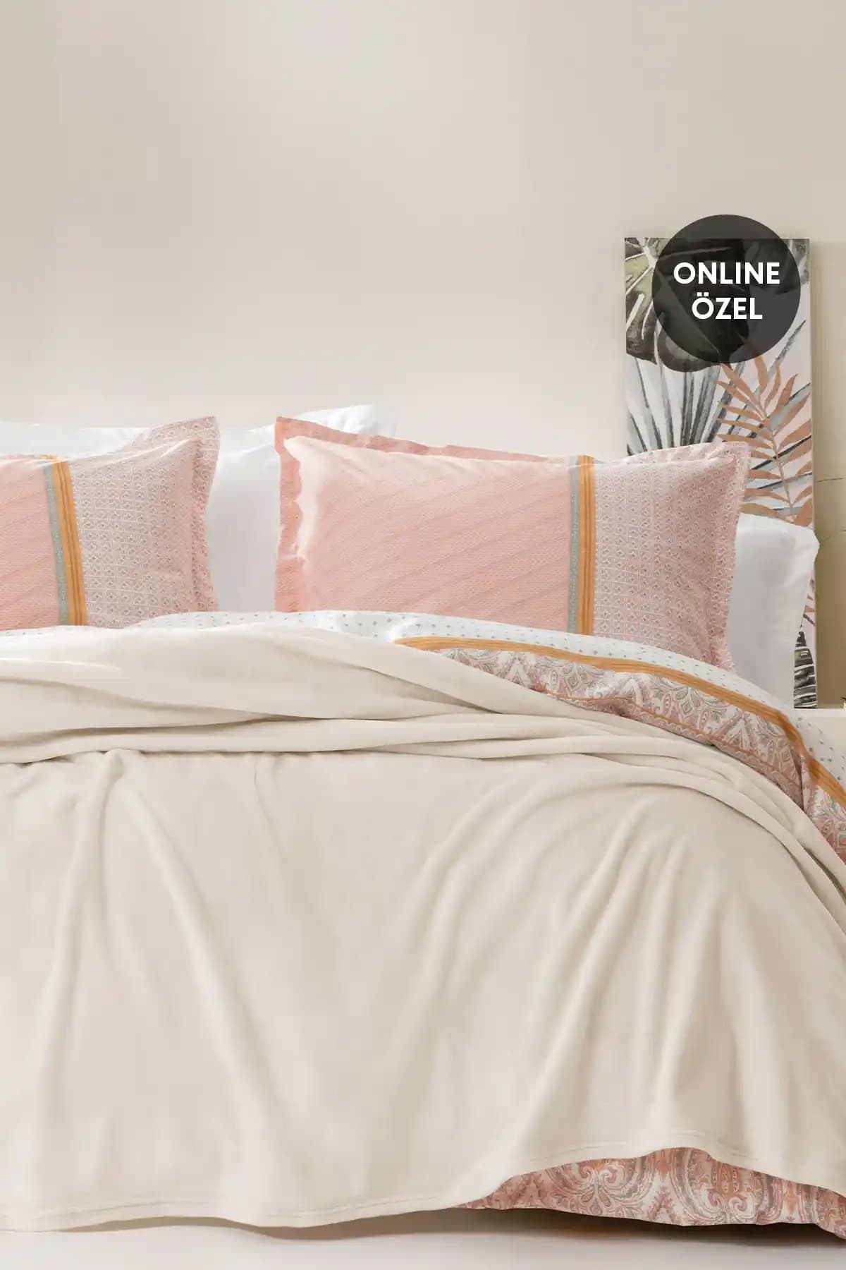 Yataş Olenna Wellsoft Çift Kişilik Battaniye Ekru Renkli Konfor ve Estetiğin Buluşması