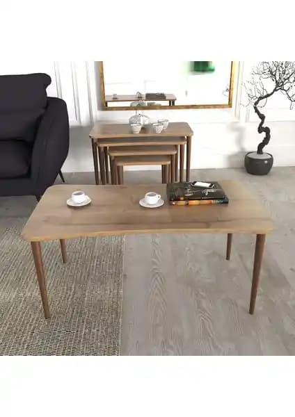 Zuesse Dizayn Aleyna Serisi Sehpa Seti: Şık ve Fonksiyonel Modern Tasarım