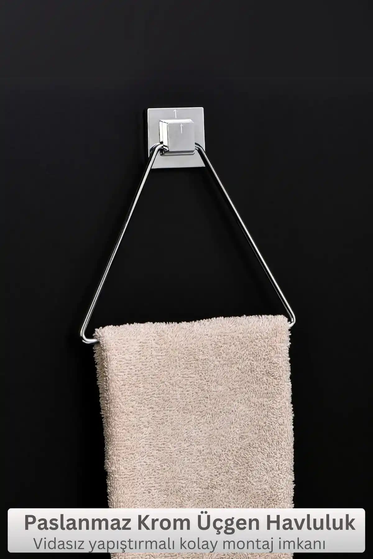 Hagen'in Paslanmaz Çelik Üçgen Havlulukları Modern ve Dayanıklı Banyo Dekorasyonu İçin Uygun