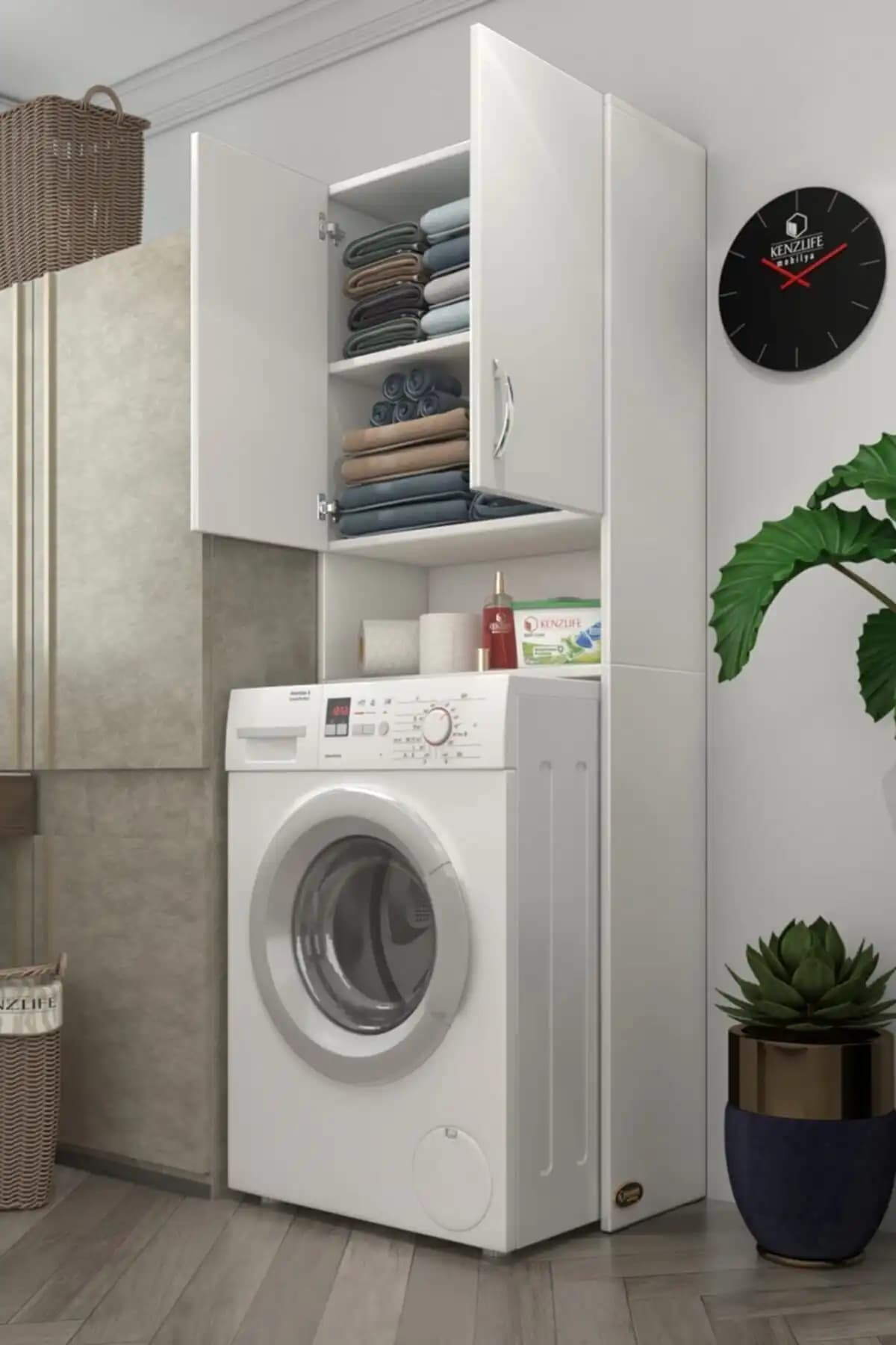 Aeka Ae-2042 ve Kenzlife Sinem Çamaşır Makinesi Dolabı Karşılaştırması 2