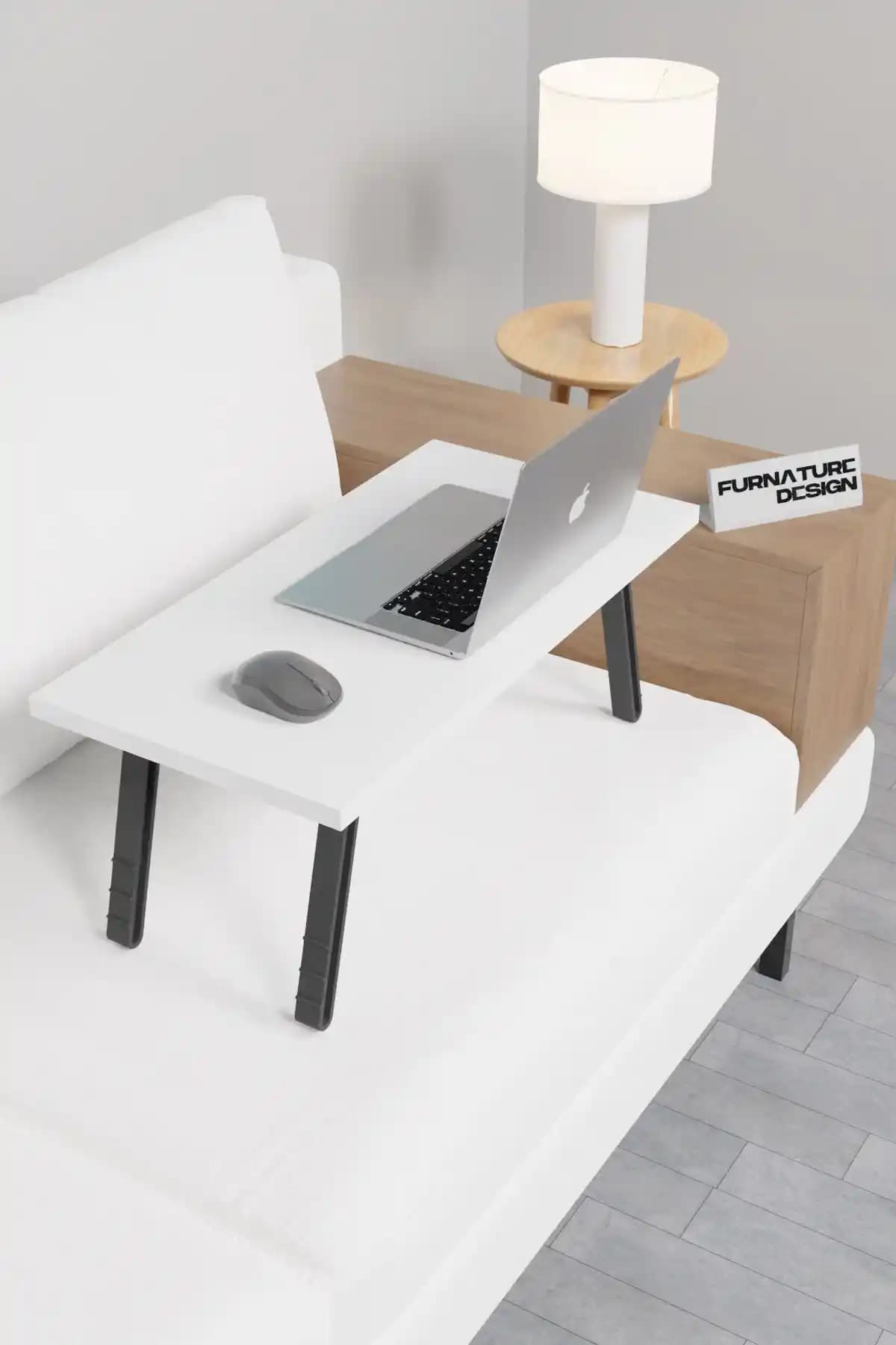 CMKStore Katlanır Laptop Masası Karşılaştırması: Beyaz ve Atlantik Çam Modelleri