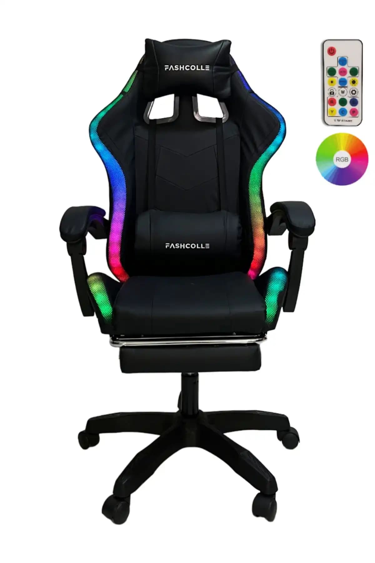Fashcolle Black Star ve Blue Star Işıklı Masaj Özellikli Oyuncu Koltukları Karşılaştırması 1