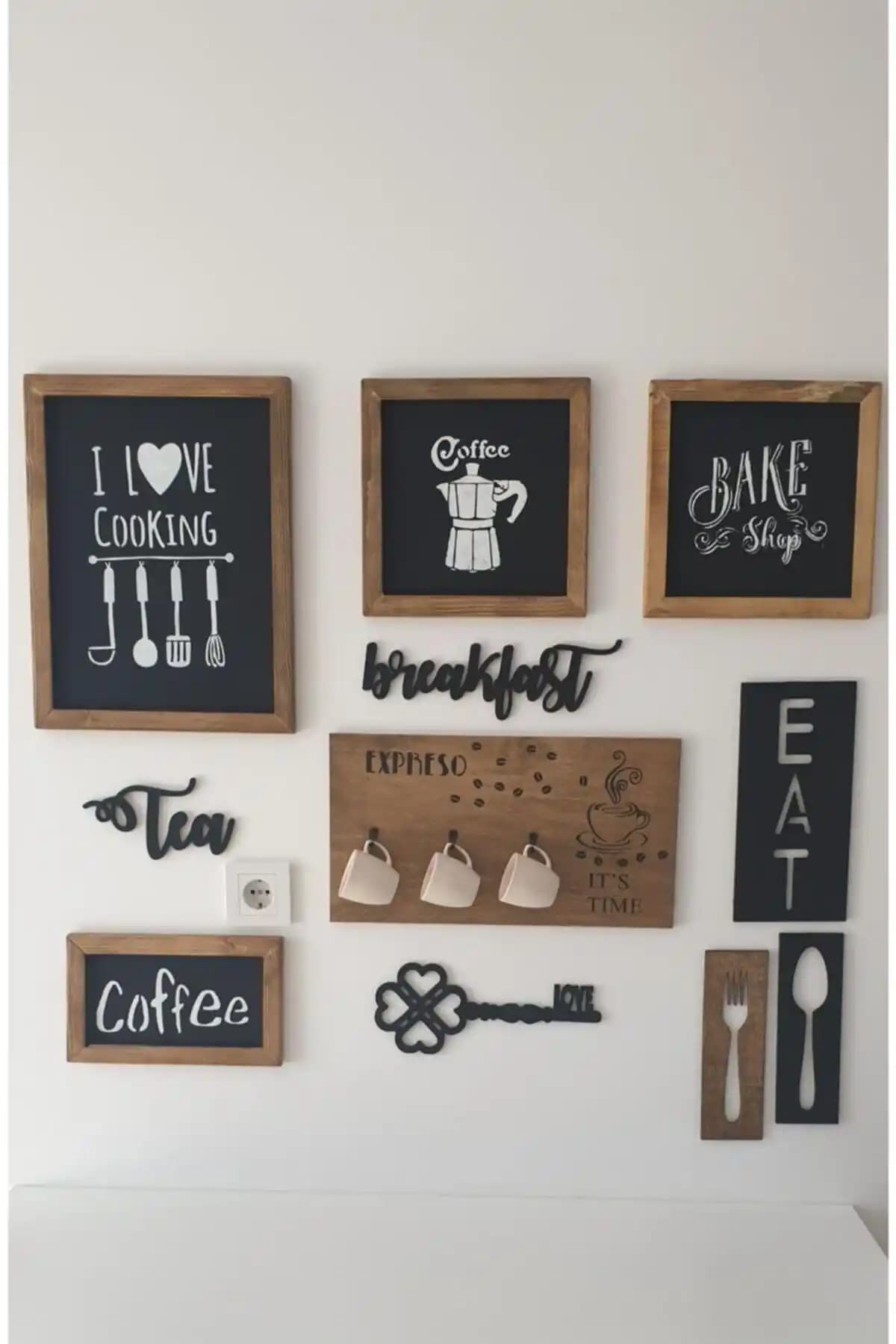 El Boyaması Ahşap Tablo Setleri Mutfak Dekorasyonunda Modern ve Estetik Çözüm