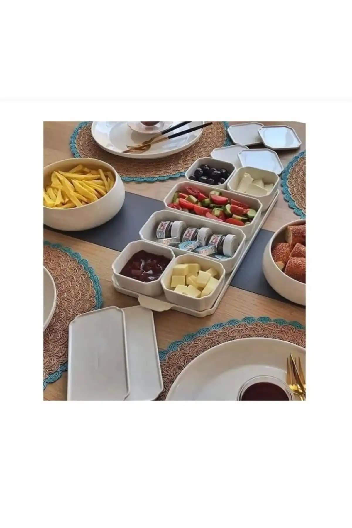 6'lı Kapaklı ve Tepsili Kahvaltılık Modelleri ile Dekorasyonunuzu Zenginleştirin