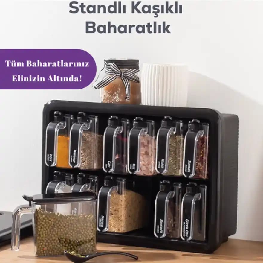 2025'te Mutfağınızda Şıklık ve Düzenin Sırrı: Bernardo 12'li Baharatlık Seti
