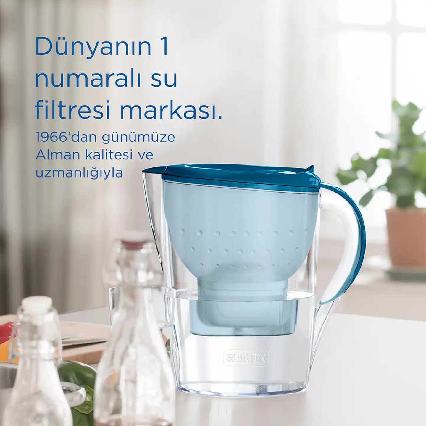 Brita Marella XL 3 Filtreli Su Arıtma Sürahisi Mavi: Dekoratif ve Sağlıklı Kullanım İçin
