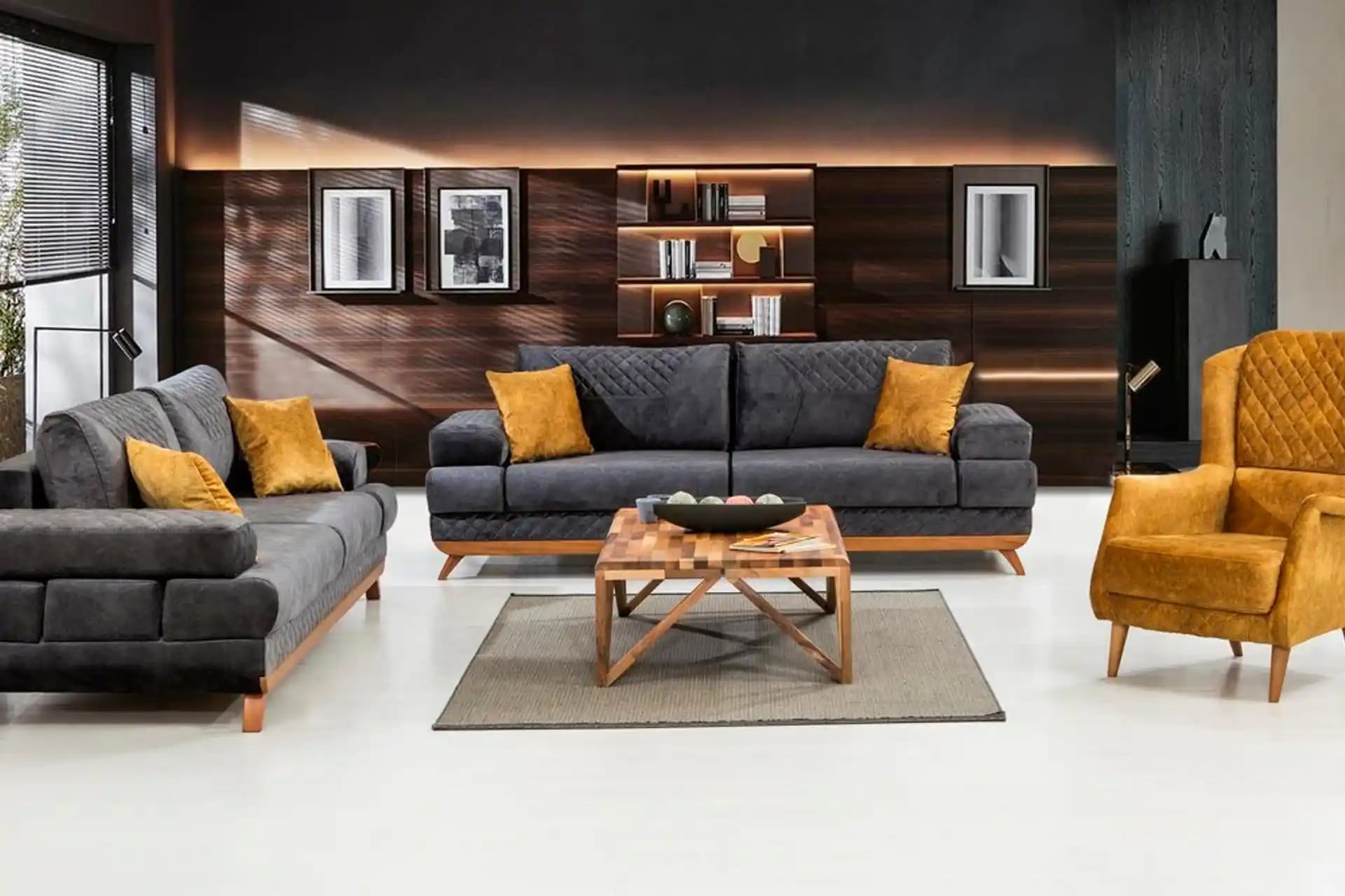 2025'te Hardal ve Gri Koltuk Takımıyla Dekorasyonunuzu Baştan Yaratın