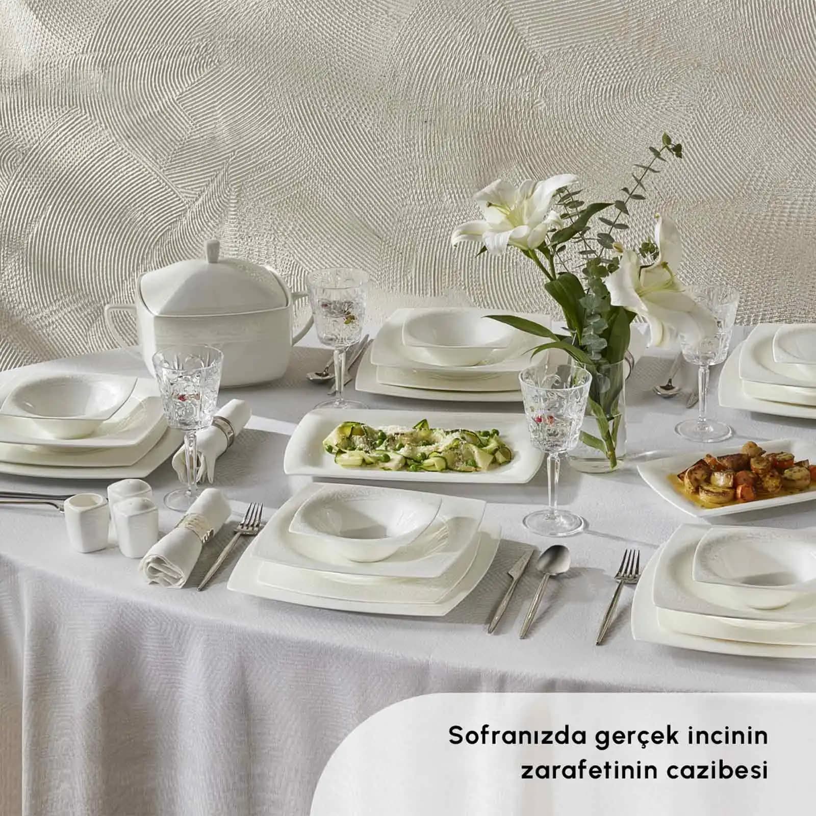 Karaca Fine Pearl Roma Yemek Takımı ile Dekorasyonunuza Zarif Bir Dokunuş