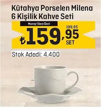 Kütahya Porselen Milena 6 Kişilik Kahve Seti ile Şık ve Dayanıklı Ev Dekorasyonu