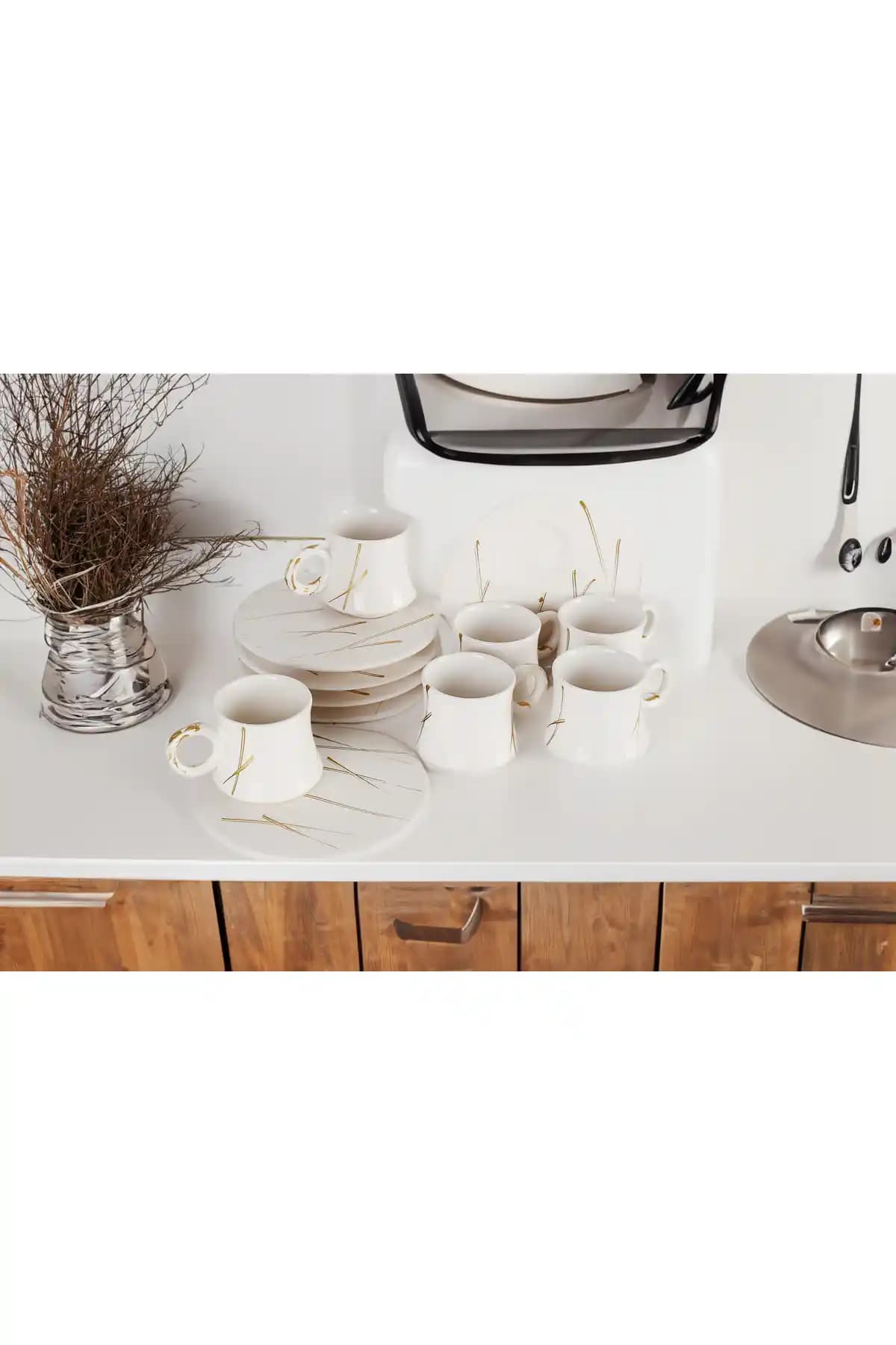 Akkoyunlu Home El Yapımı Seramik Kahve Fincan Takımı Modern Tasarım ve Dayanıklılık