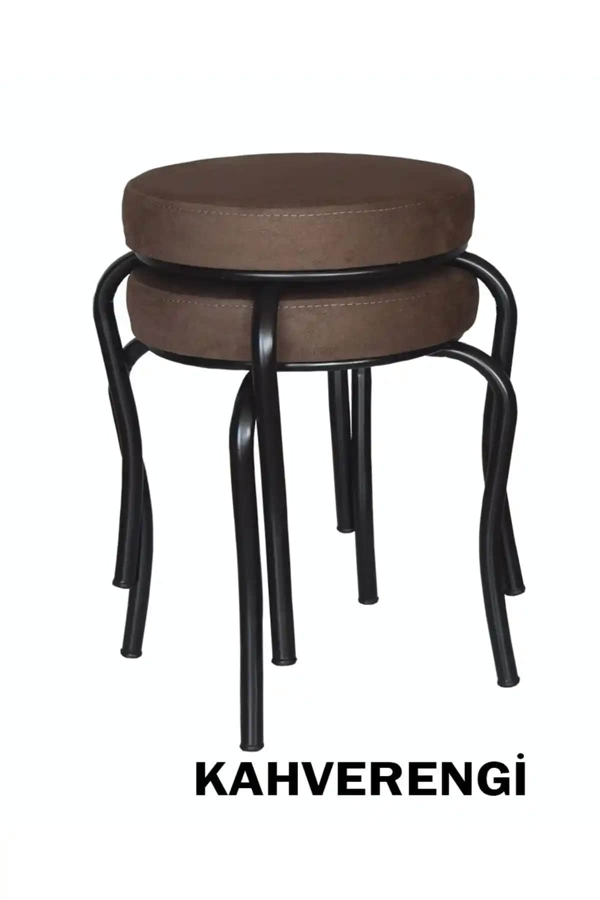 Ankhira Klasik Stil Dayanıklı Demir Ayaklı Tabure Seti 2'li Şık ve Uzun Ömürlü Tasarım