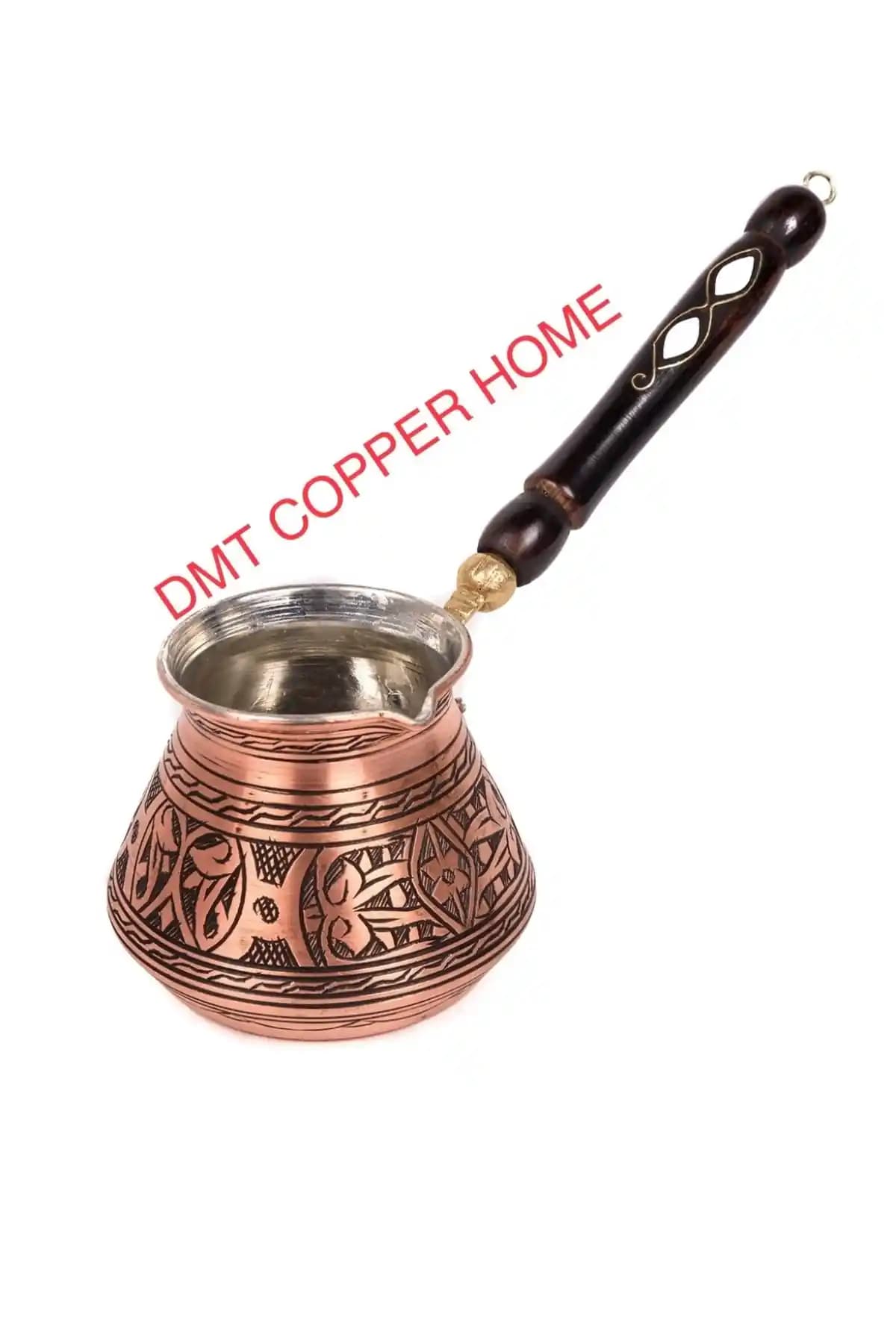DMT COPPER HOME 4 Kişilik Bakır Türk Kahve Cezvesi Estetik ve Dayanıklılık Bir Arada