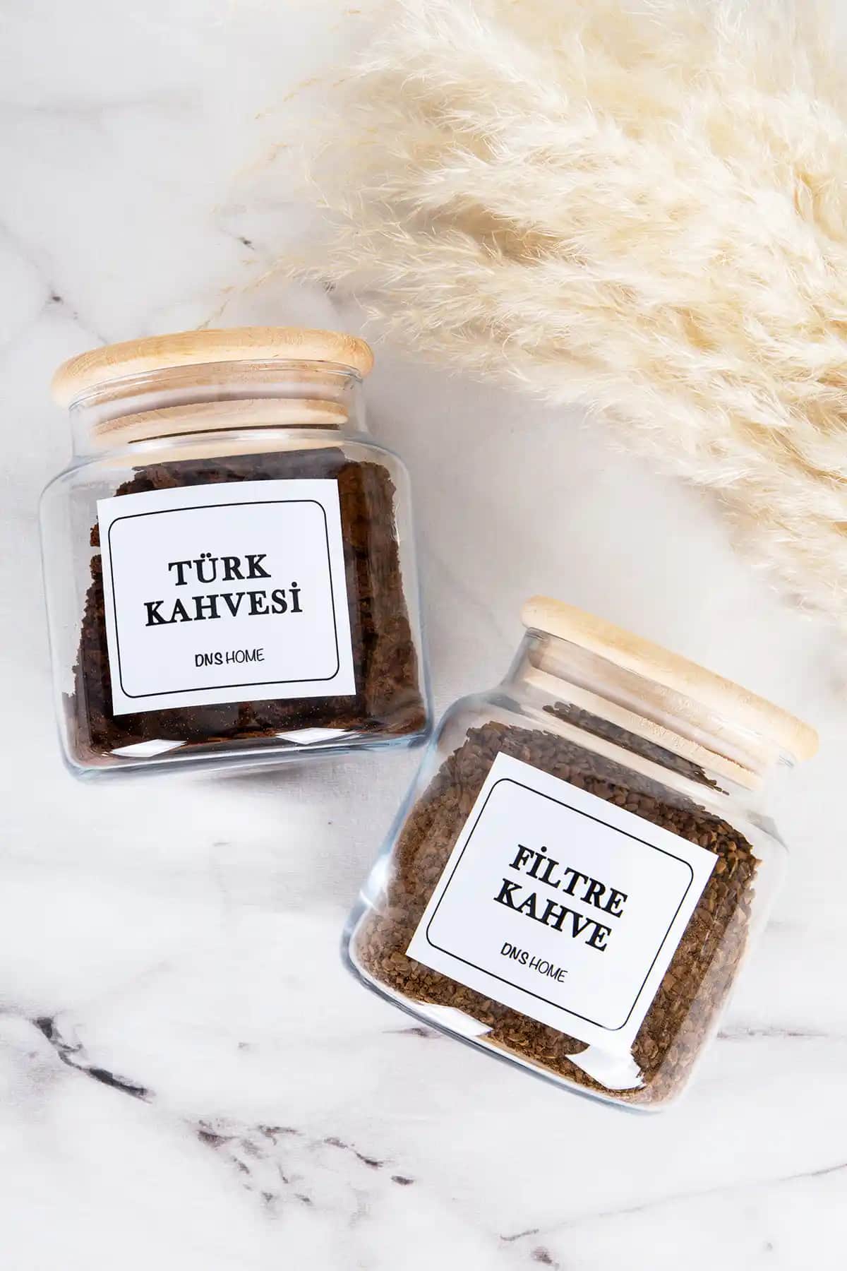 DNS HOME 2'li Ahşap Vakum Kapaklı Kahve ve Türk Kahvesi Saklama Kabı Ürün Tanıtımı ve Özellikleri