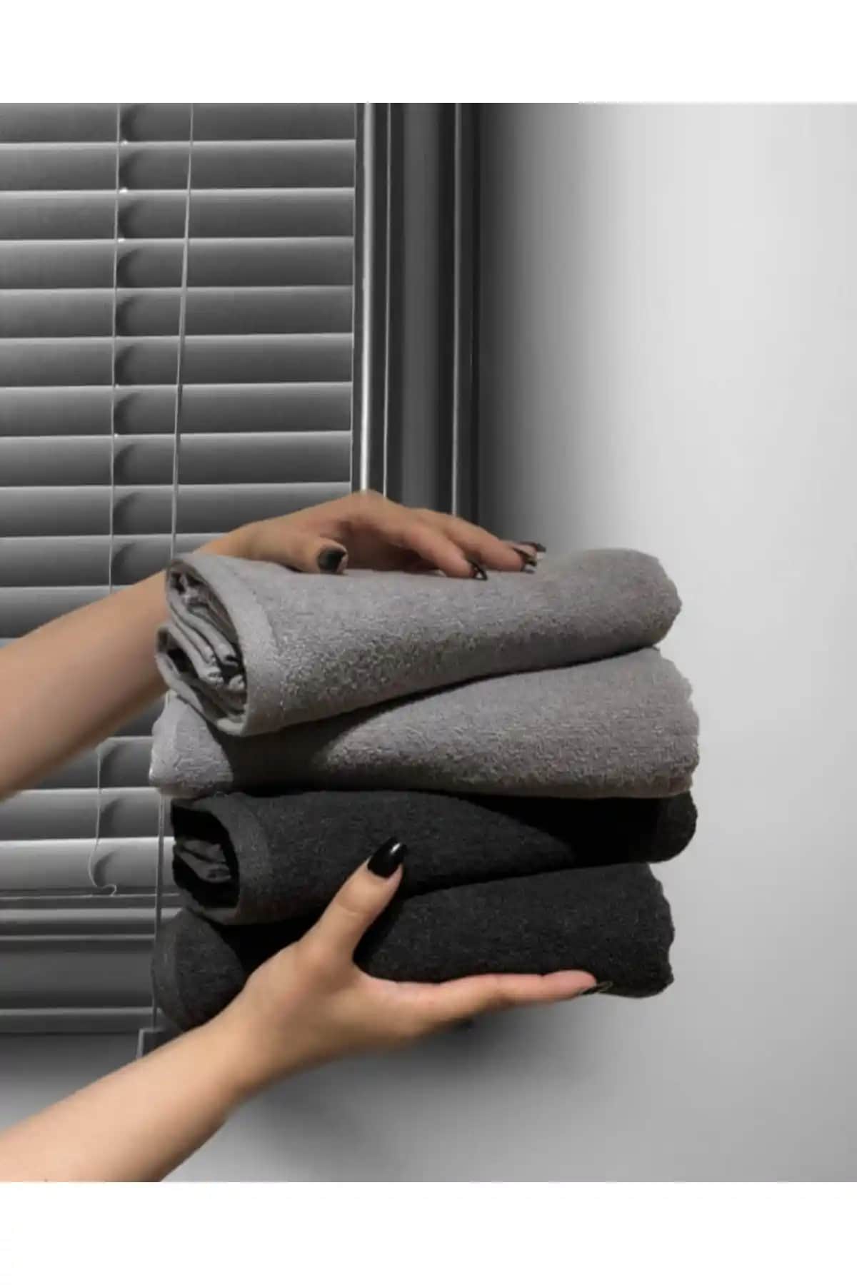 Genel Markalar %100 Pamuklu 4'lü El ve Yüz Havlu Seti 50x90 cm Şık ve Dayanıklı Tasarım