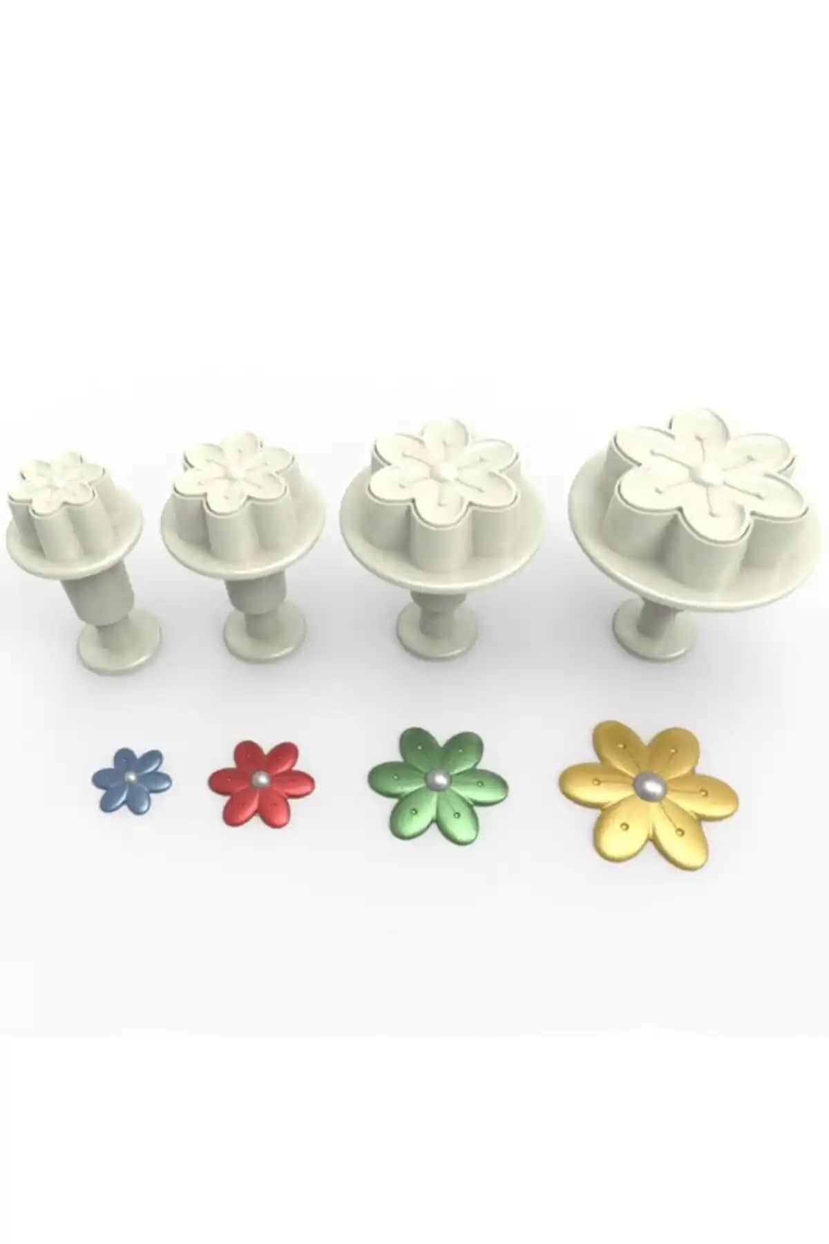 Genel Markalar 6 Yapraklı Çiçek Tasarımlı Enjektörlü Şeker Hamuru Kalıbı