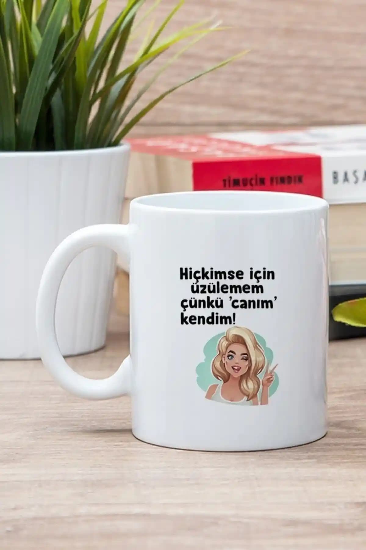 Genel Markalar Beyaz Canım Kendim Baskılı Kupa Bardak: Estetik ve Dayanıklı Tasarım