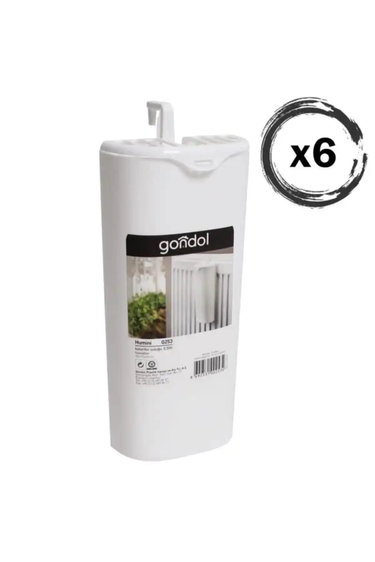 Gondol 6 Adet Kapaklı Plastik Kalorifer Petek Suluğu Nemlendirme ve Hava Kalitesini Artırma