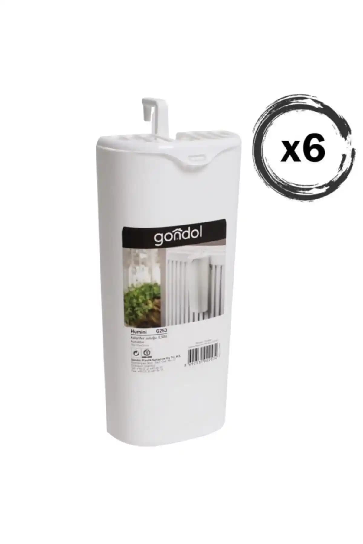 Gondol 6 Adet Kapaklı Plastik Kalorifer Petek Suluğu Nemlendirme ve Hava Kalitesini Artırma