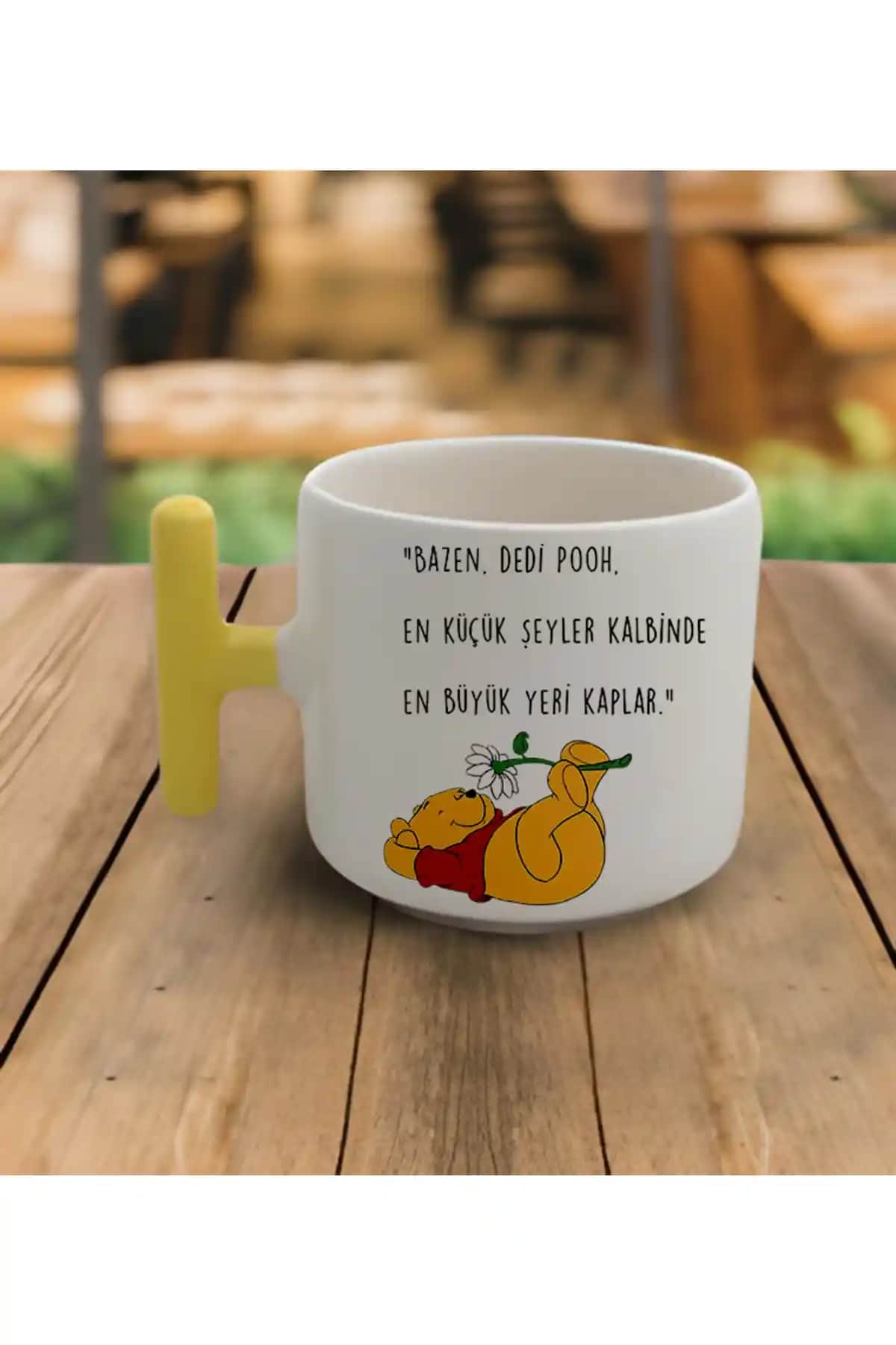 GünayStore Winnie The Pooh Temalı Seramik Türk Kahvesi Fincanı Şık ve Pratik Tasarım